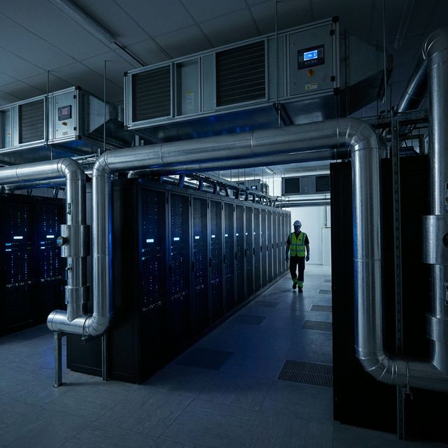 Szerverszoba hűtőcsövek