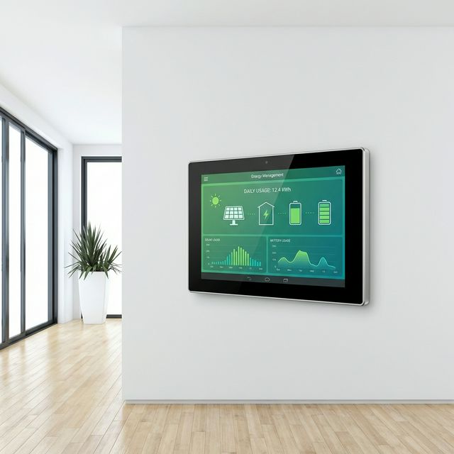 Okosotthon interfész modern belső térben