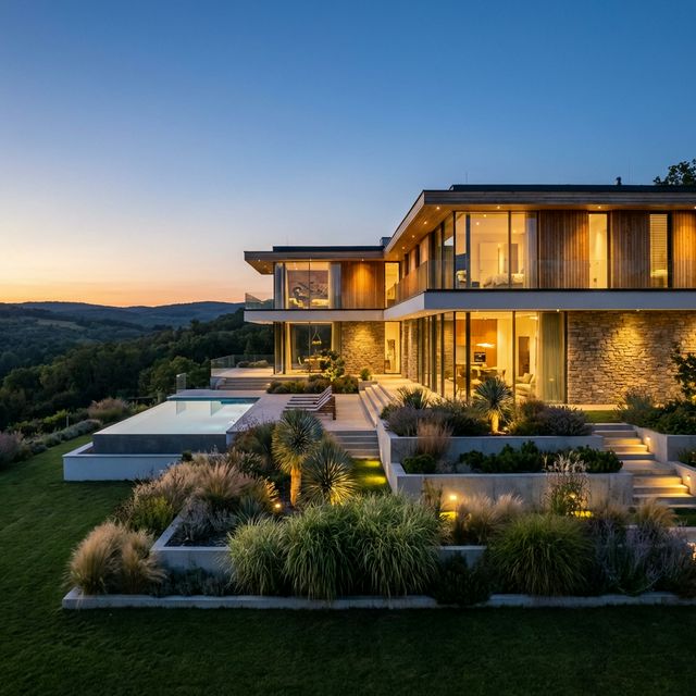 Minimál stílusú családi ház hőszivattyús rendszerrel